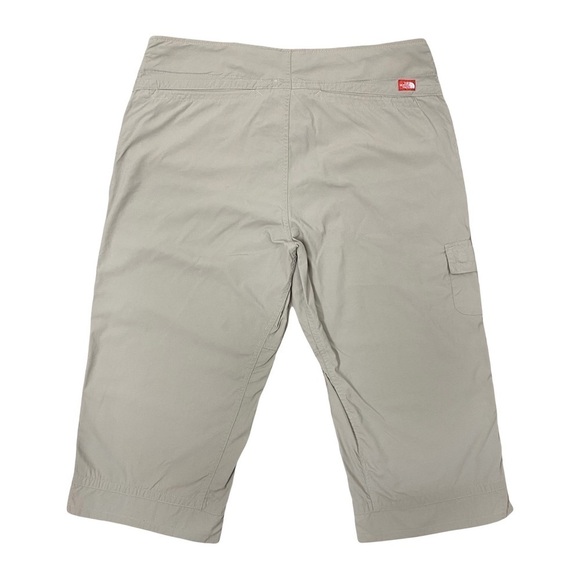 THE NORTH FACE khaki hiking cargo pants nylon capris Womens size 14 - Picture 2 of 11